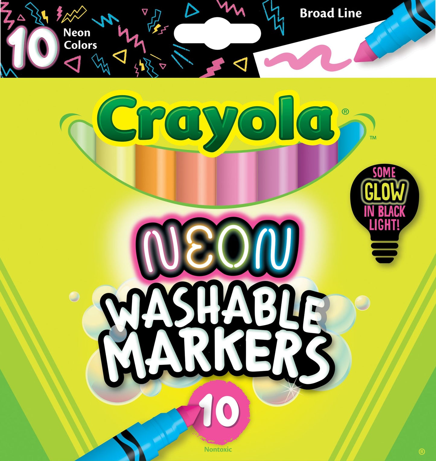 Marqueurs lavables Crayola – Fluo