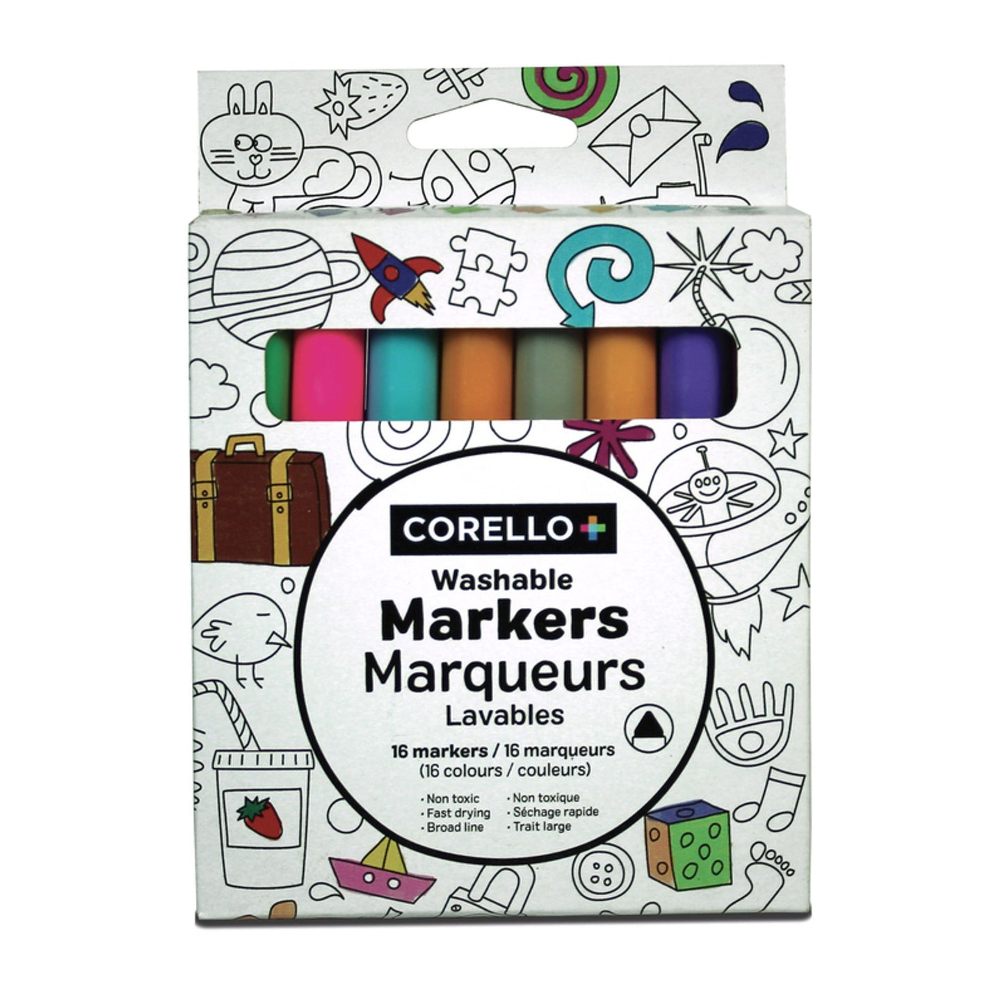 Marqueurs lavables CORELLO+ 16 couleurs