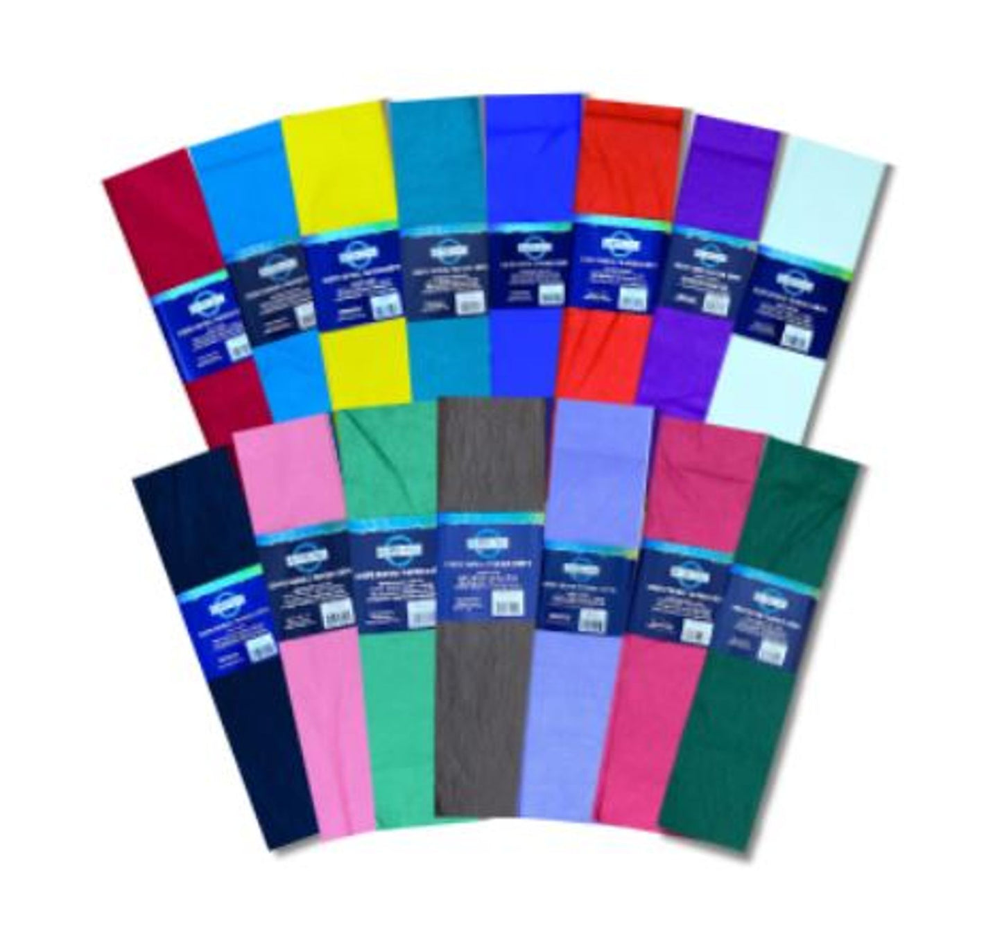 Ensemble de papier crêpe pour la classe – 10 couleurs assorties