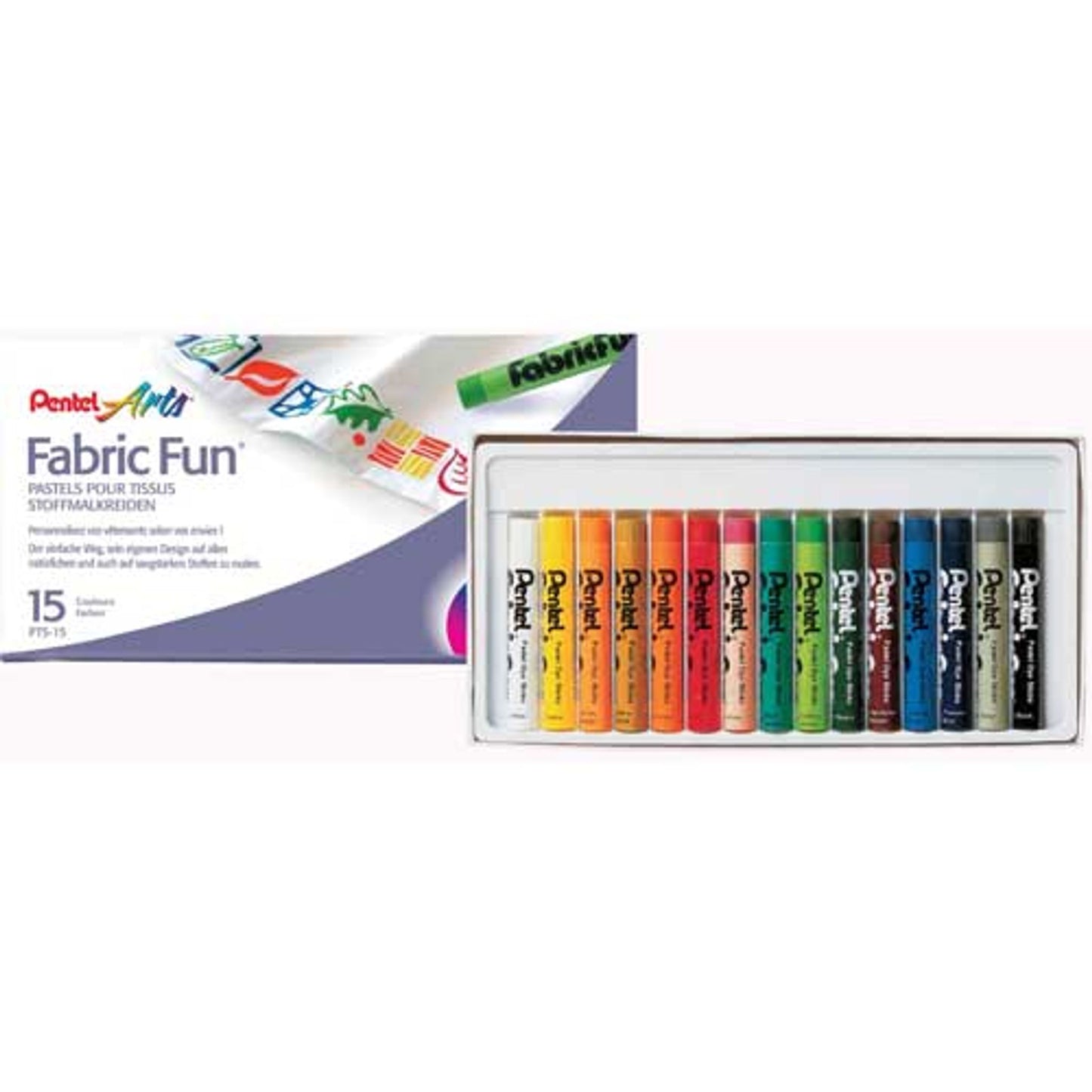 Craies de cire pour tissus Pentel