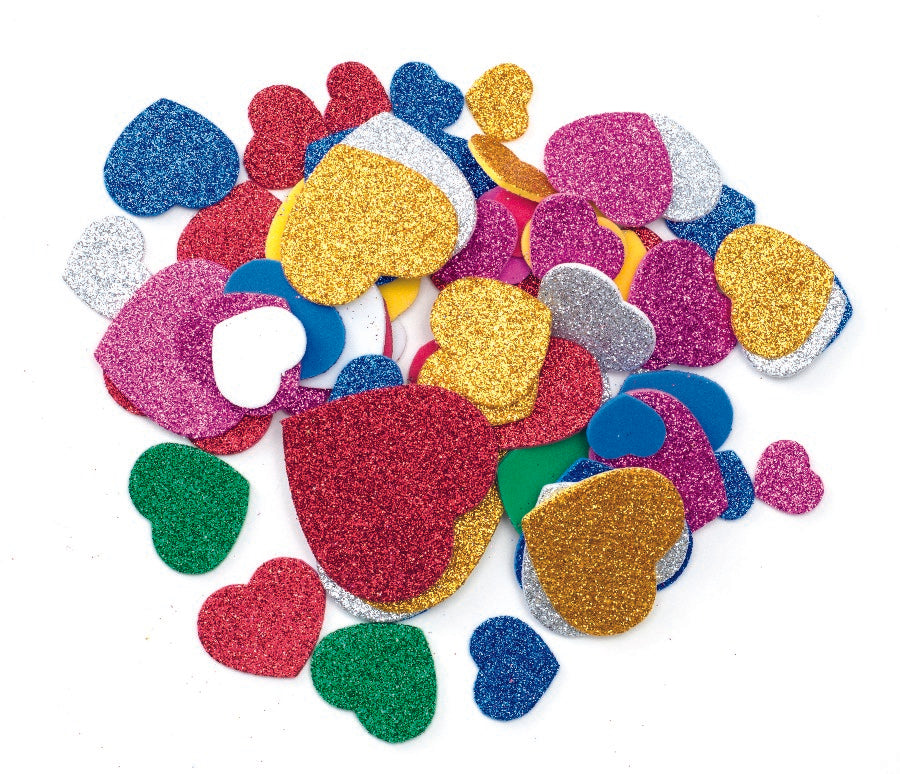 Glitter foam shapes
