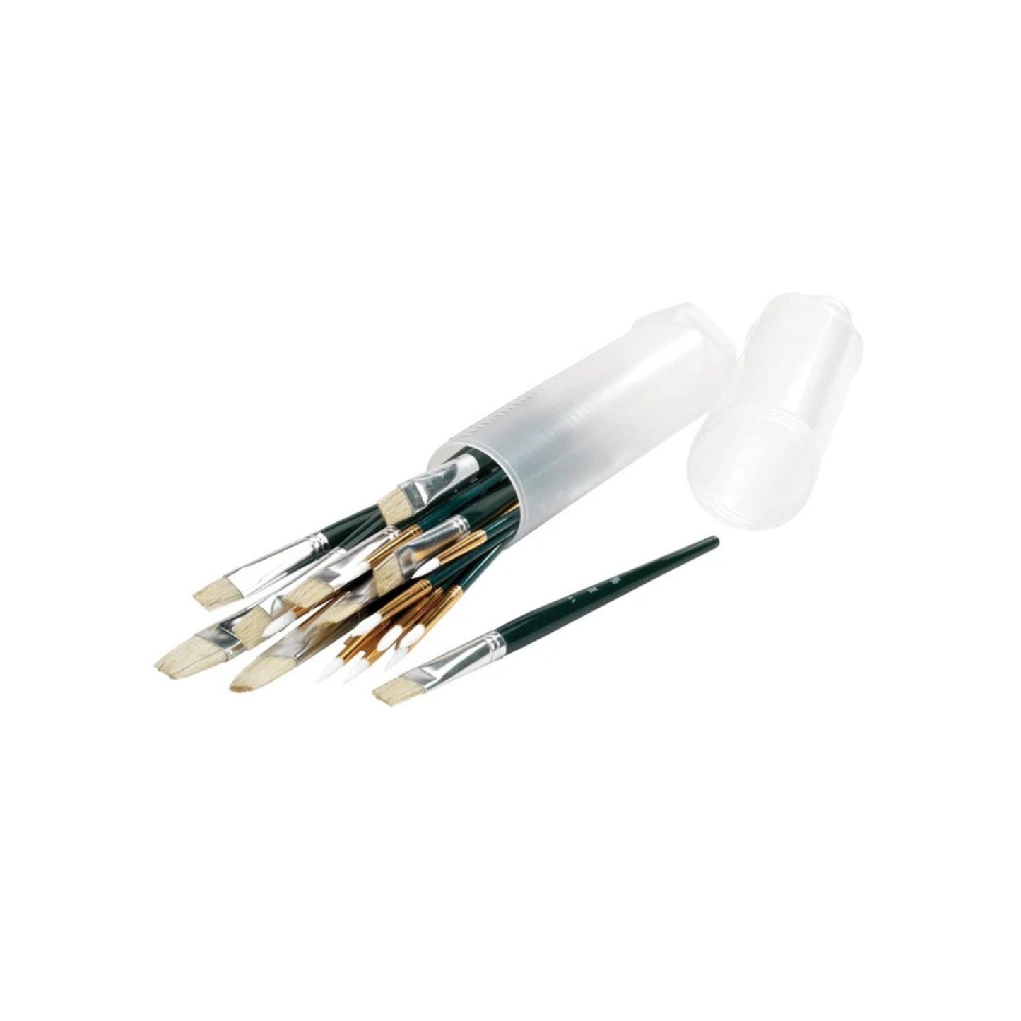 Tube en plastique pour pinceaux