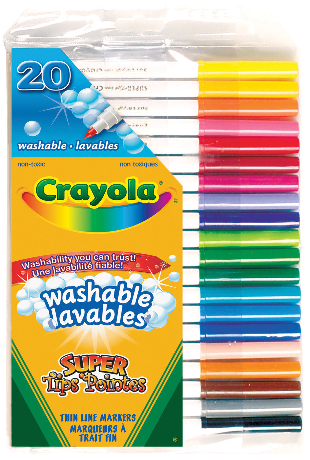 Marqueurs lavables Crayola – Super pointes