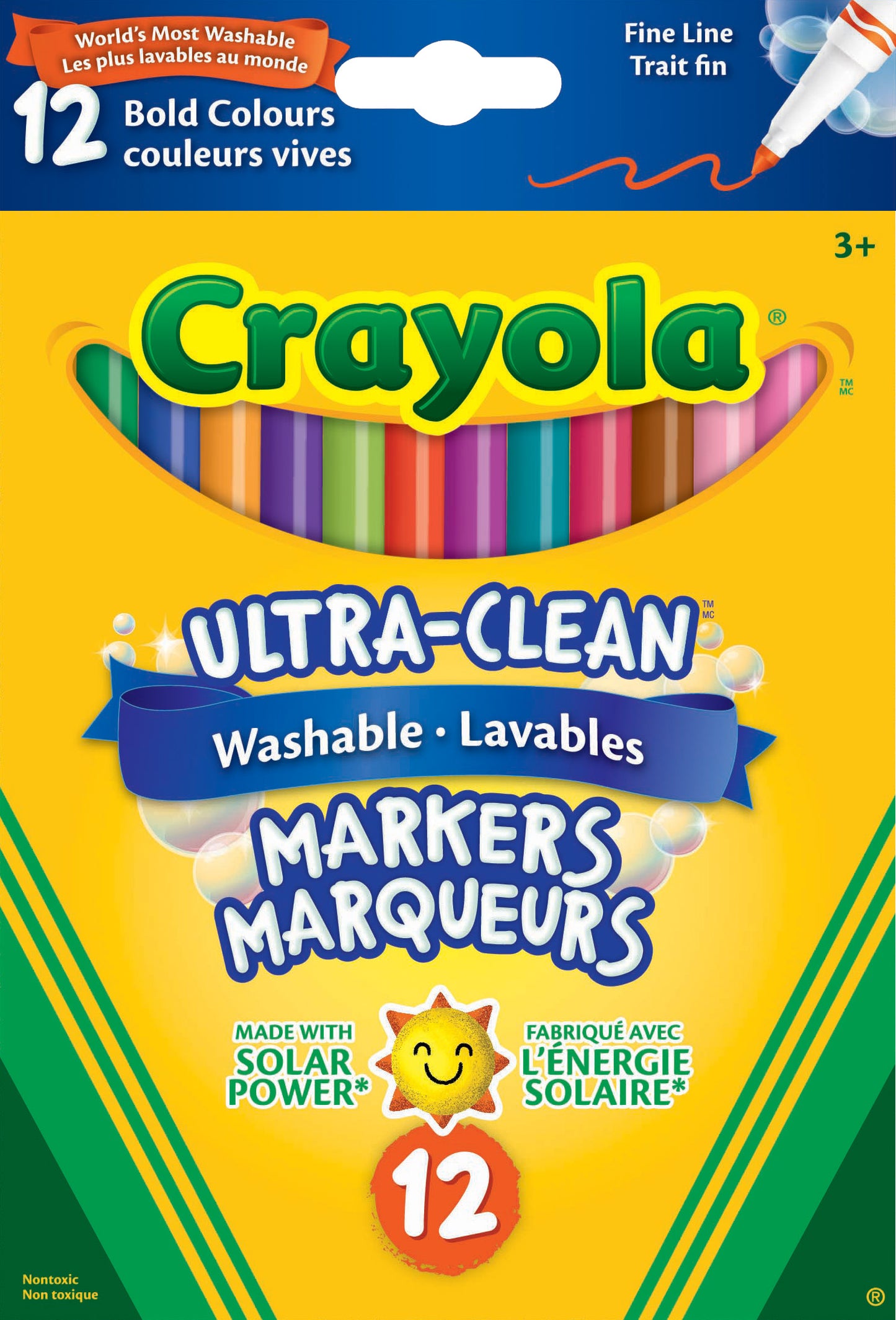 Marqueurs lavables Crayola – Pointes fines