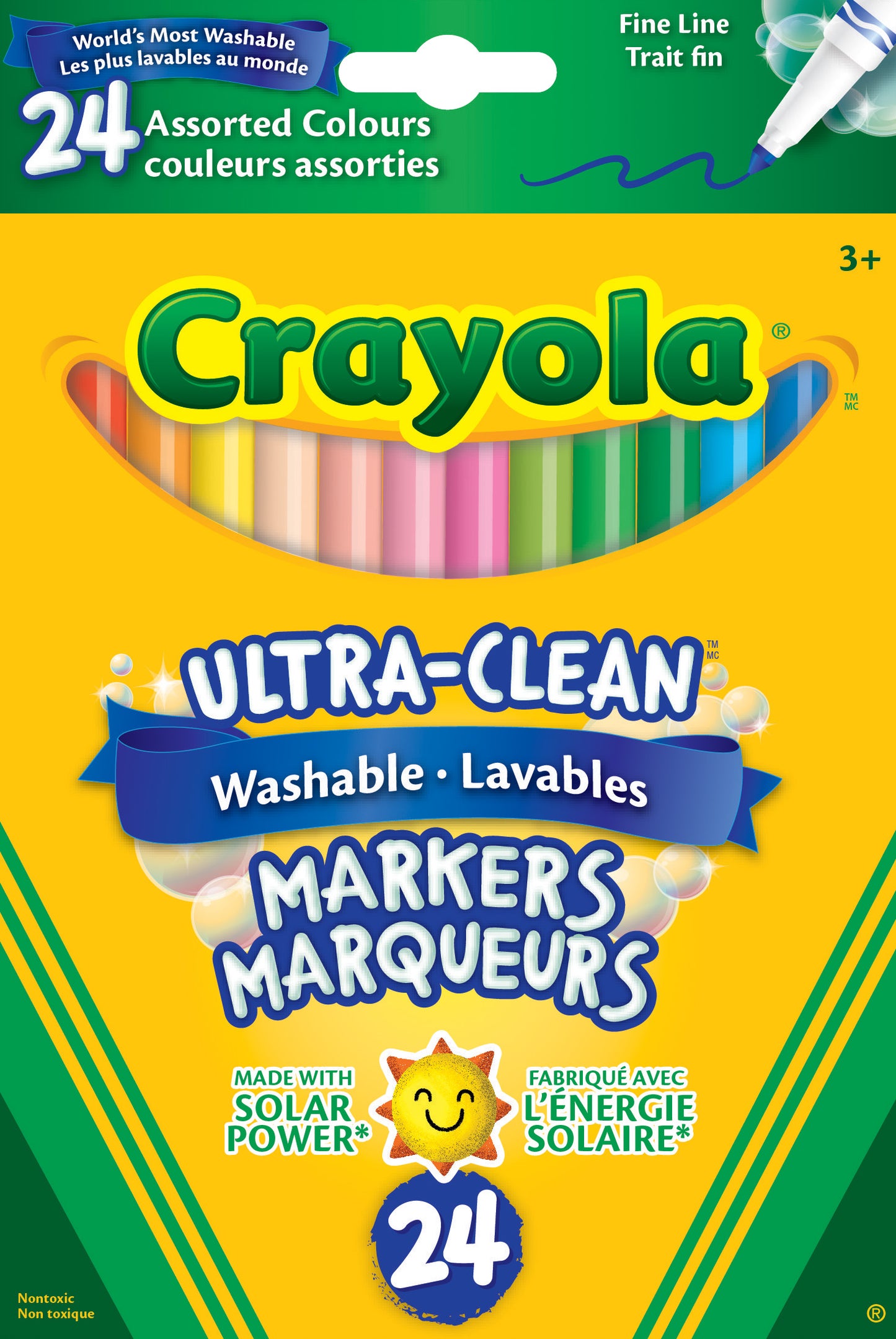 Marqueurs lavables Crayola – Pointes fines