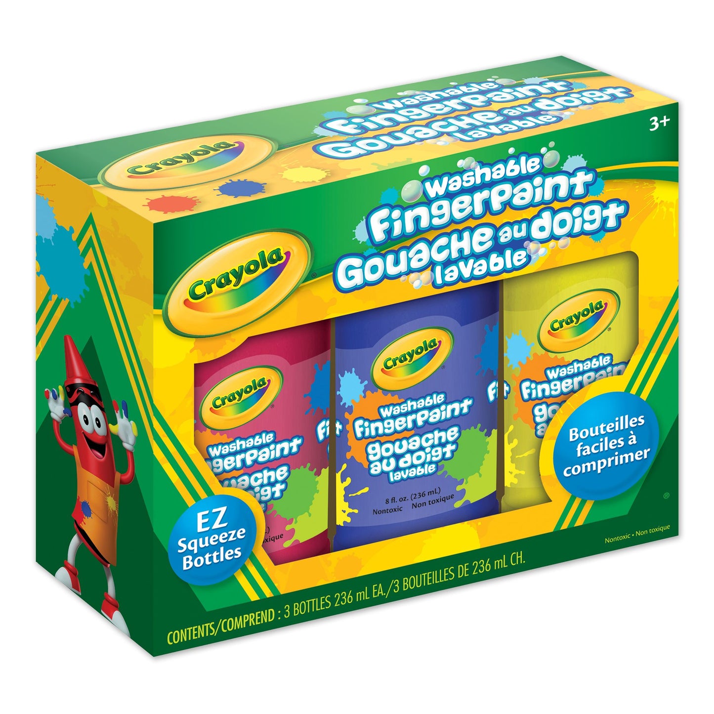 Washable finger paint