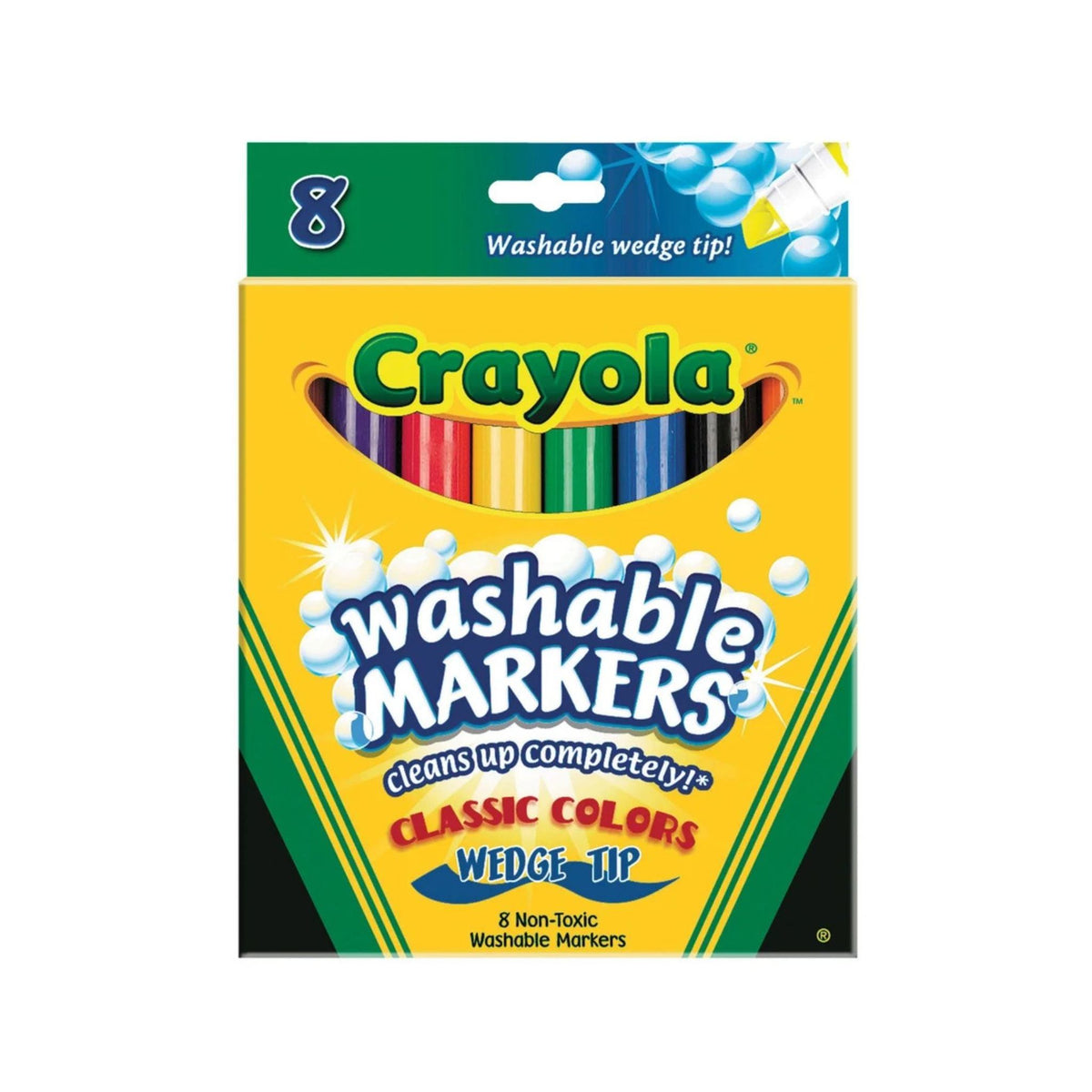 Marqueurs lavables Crayola – Pointe biseautée