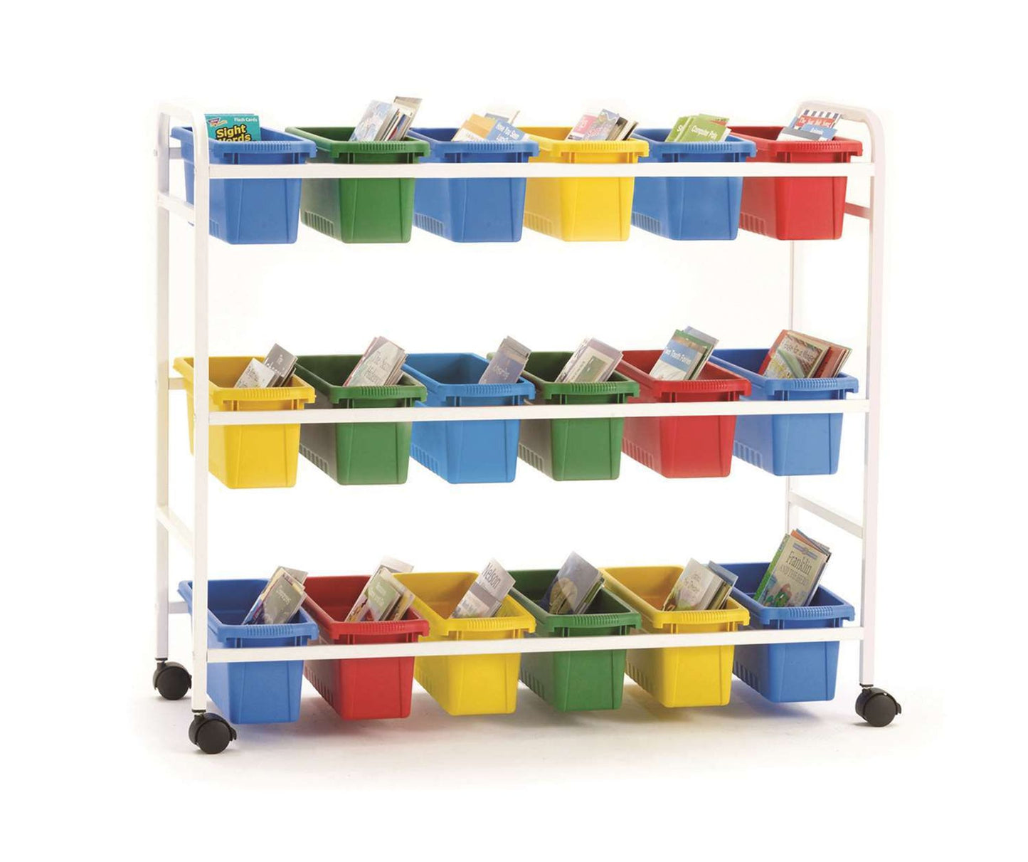 Deluxe cart + Book display + 18 small tubs