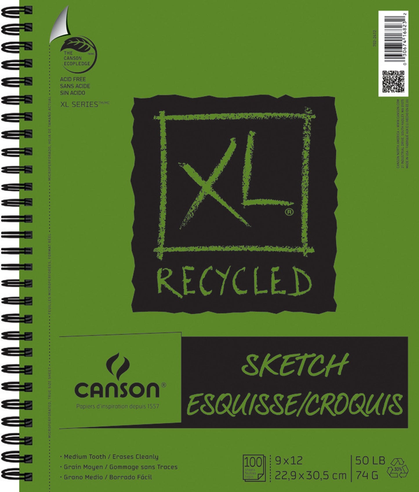 Cahier à croquis recyclé