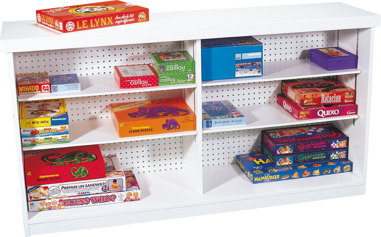 Étagère mobile à tablettes réglables