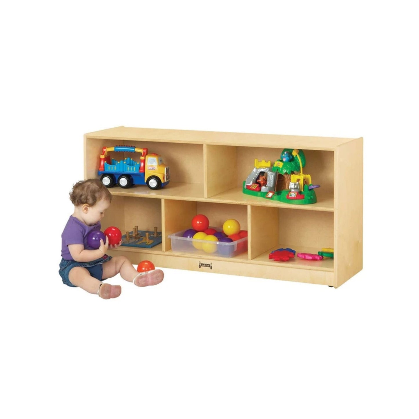 Étagère mobile basse à 5 cases