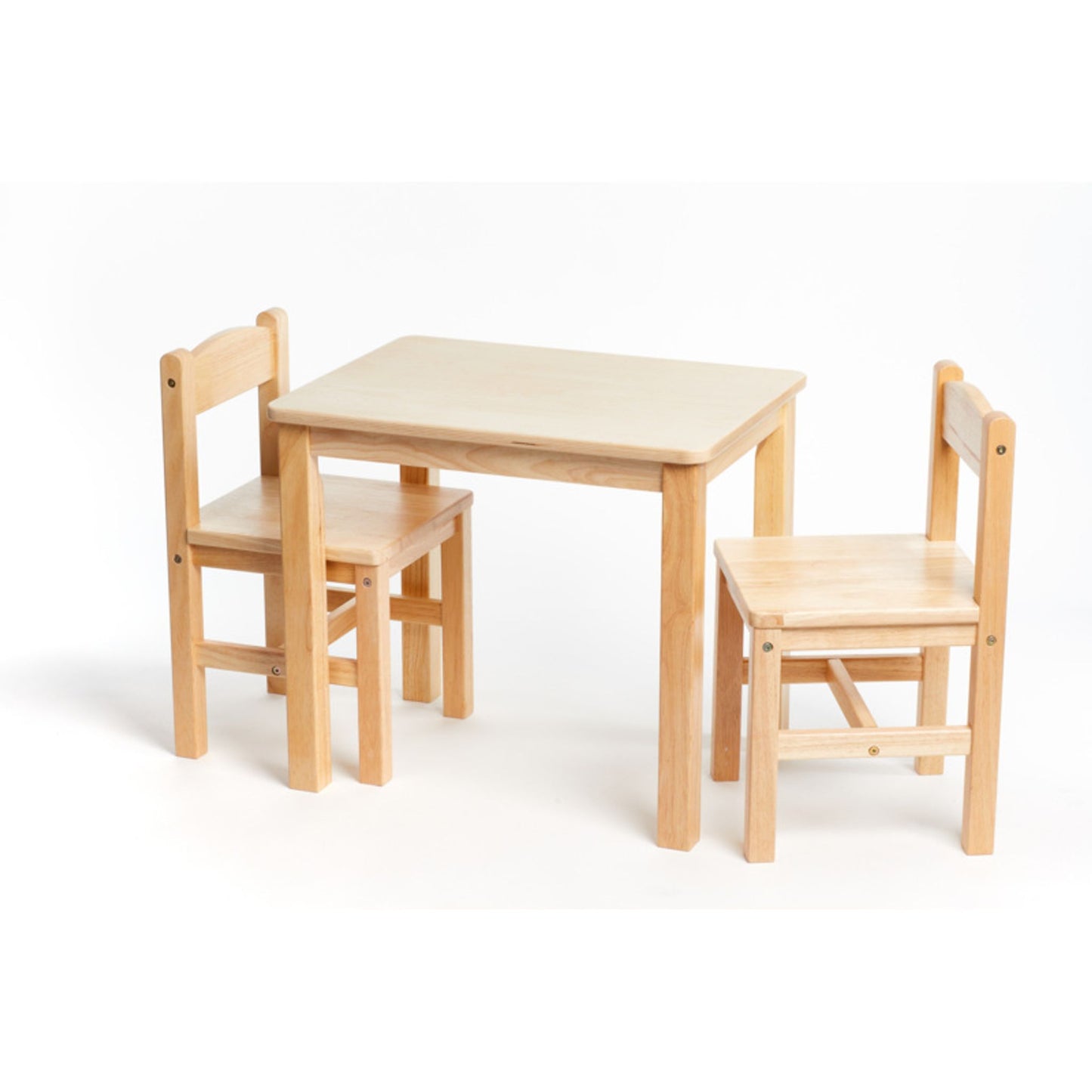 Table et chaises en bois naturel