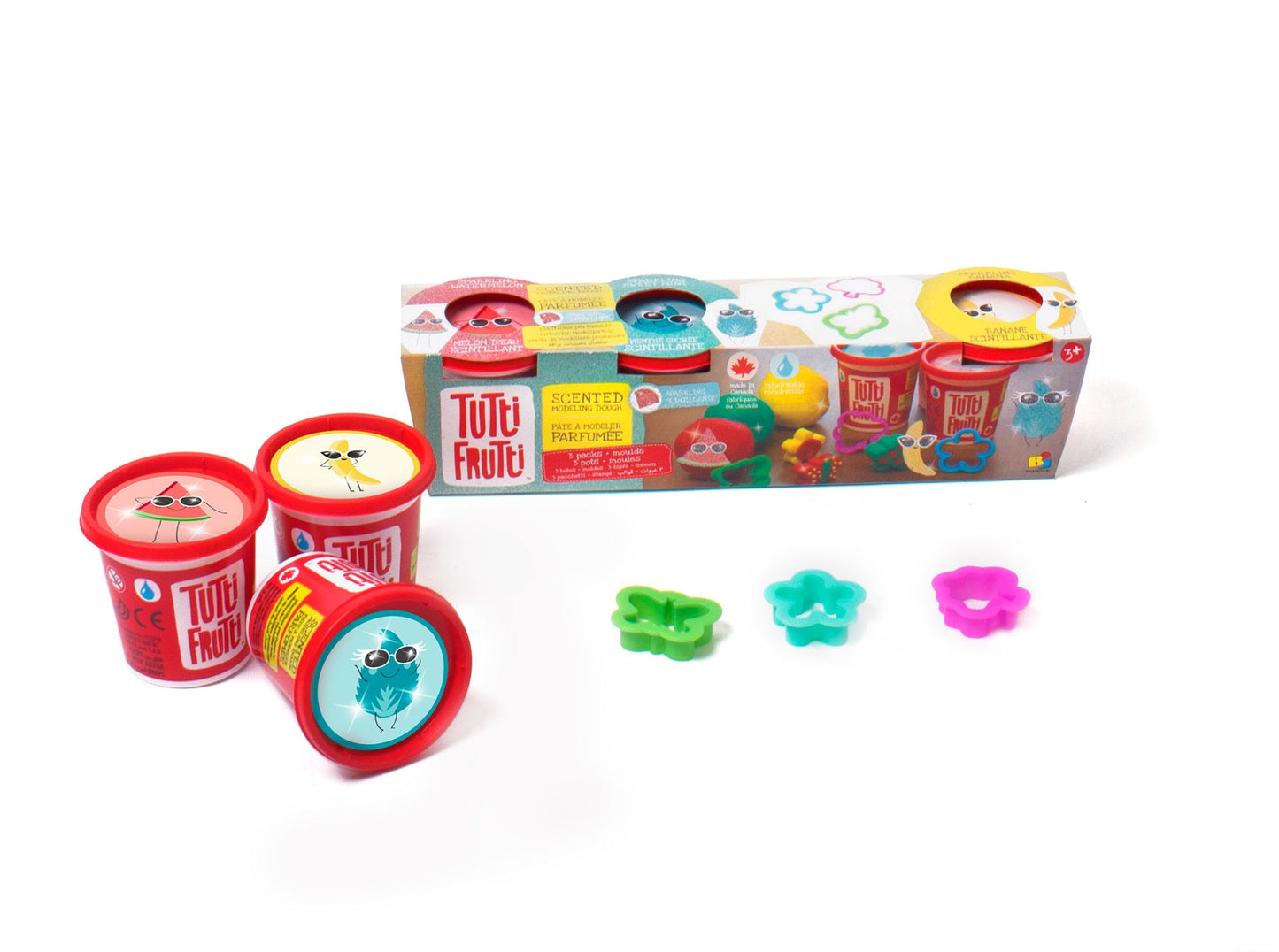 Tutti Frutti scintillante – 3 pots et emporte-pièces