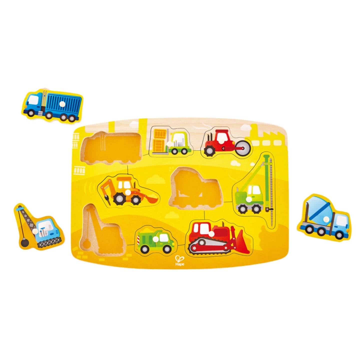 Puzzle en bois à gros boutons – Construction