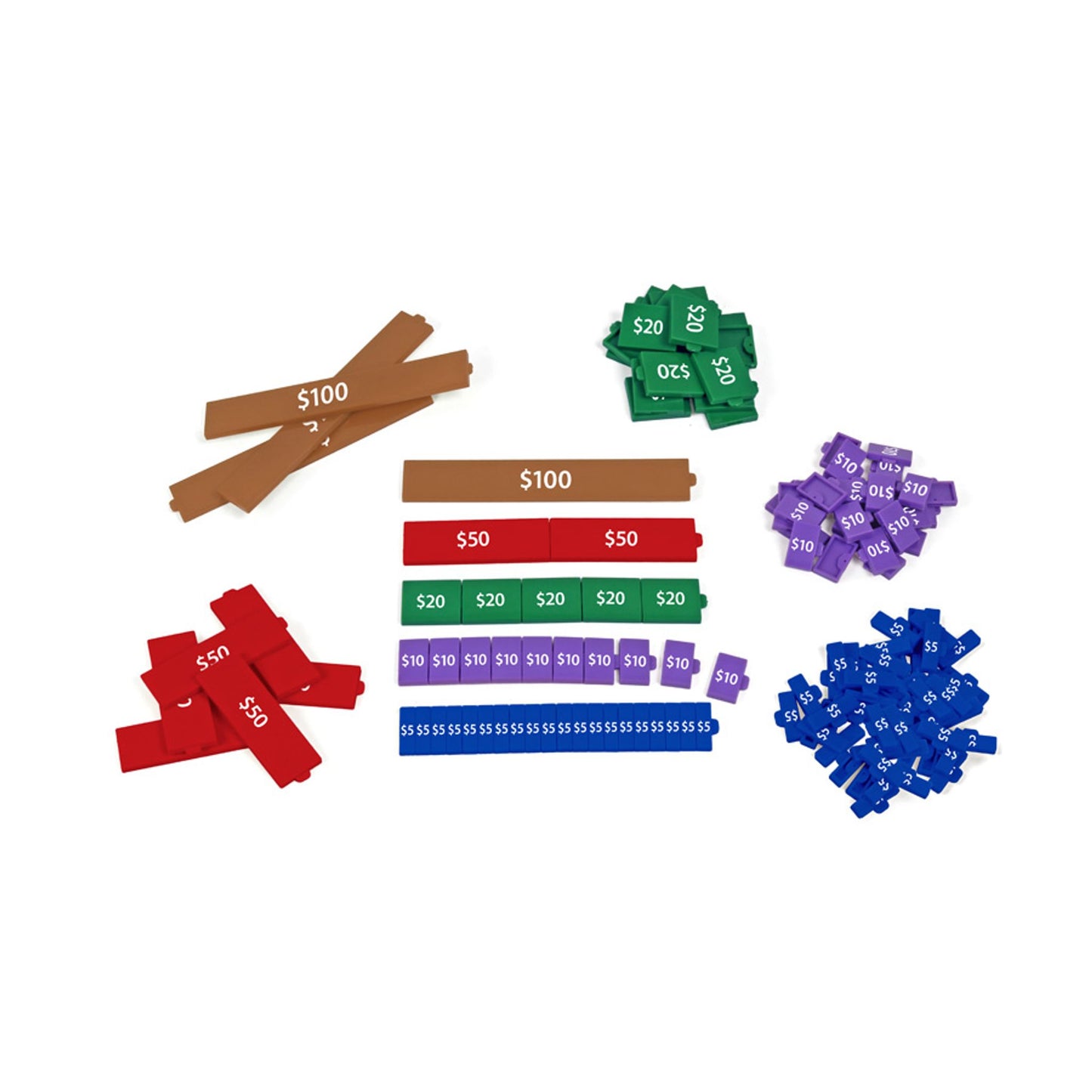 Tuiles de billets d'argent à relier