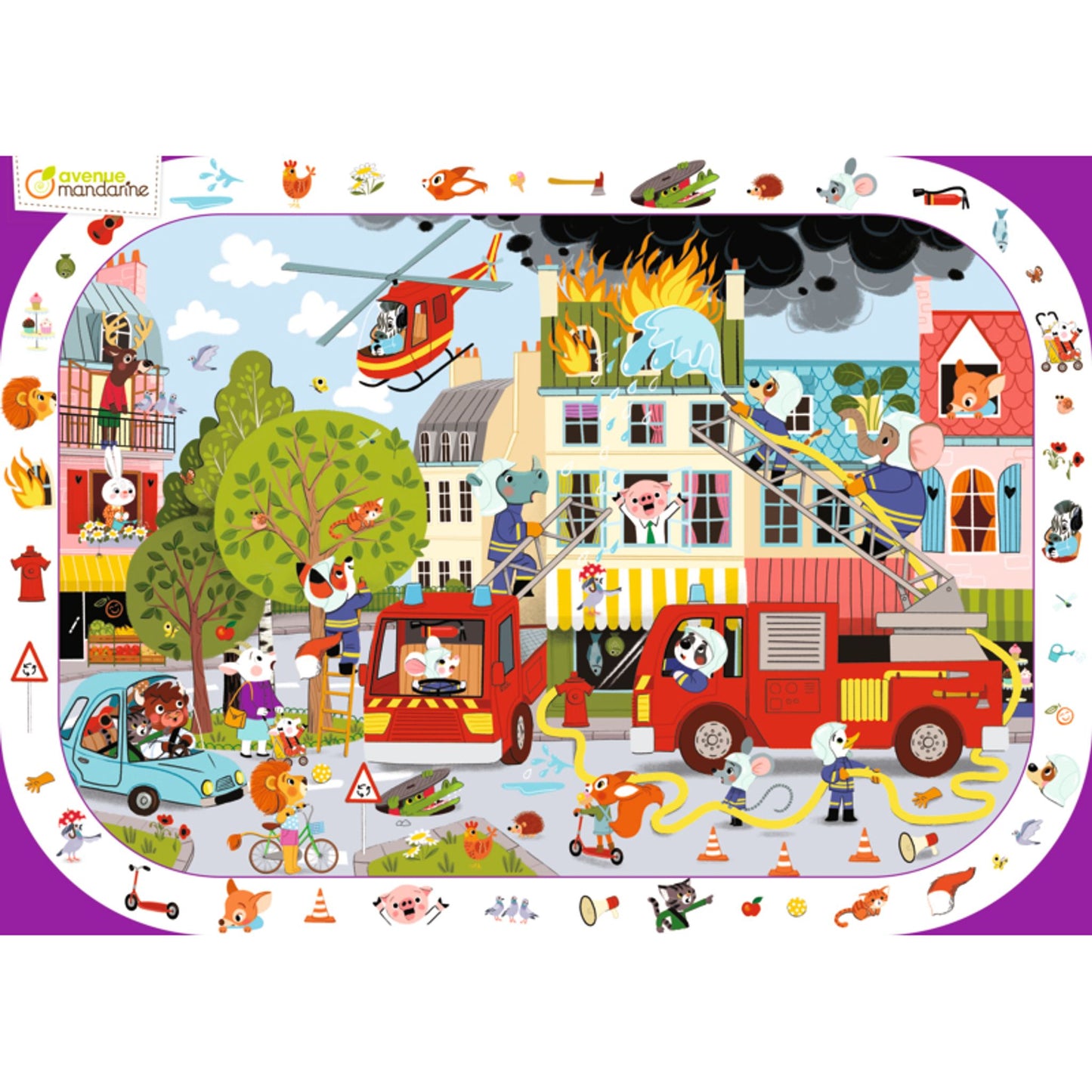 Puzzle d'observation – Les pompiers