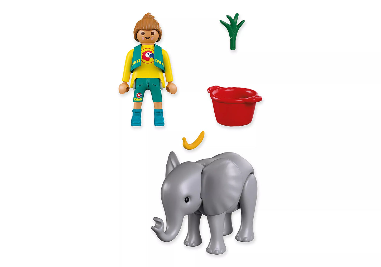 Playmobil - 72092 - zoo : Éléphanteau et gardien de zoo