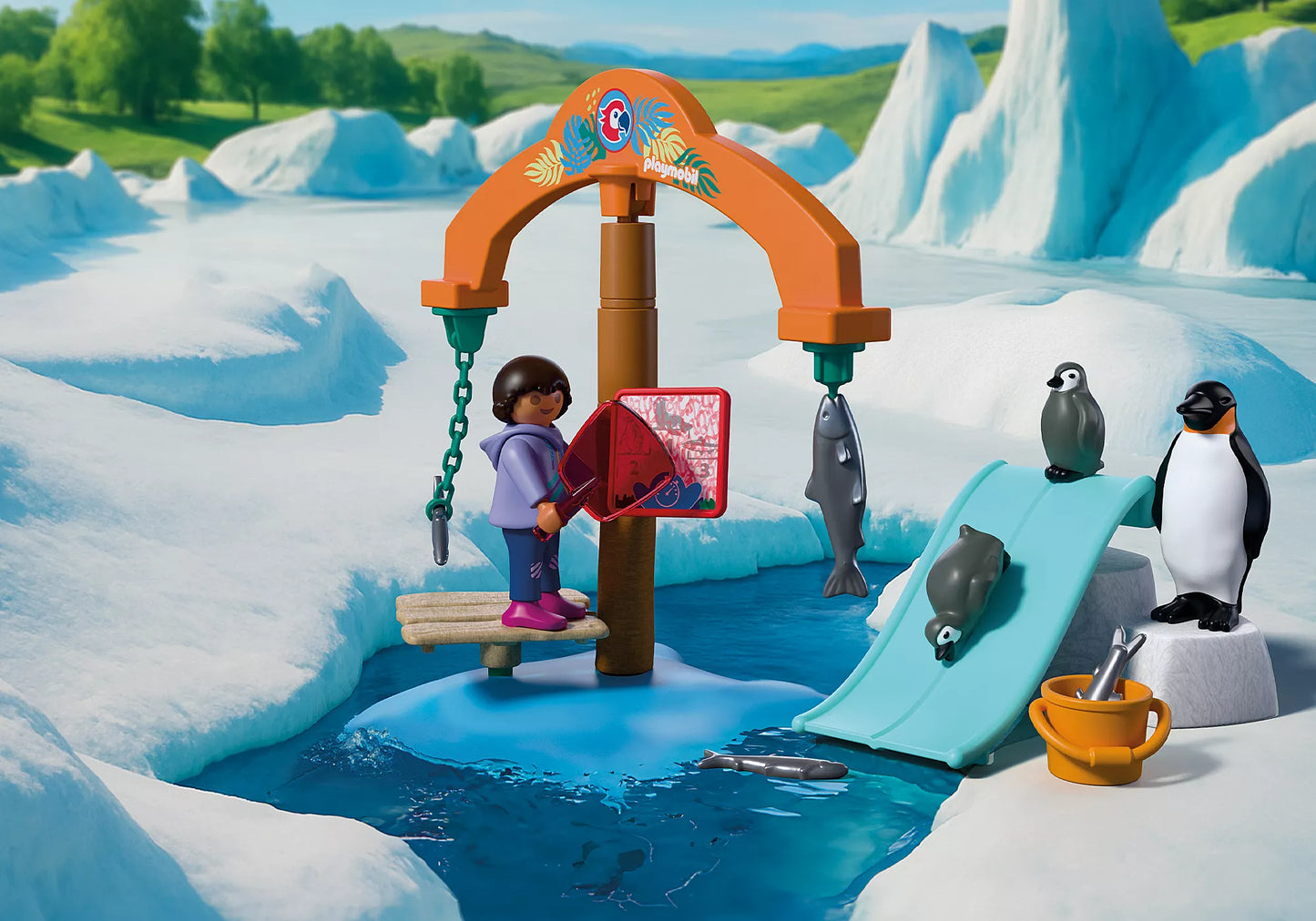 Playmobil - 72073 - Zoo : Discovering the ice floe