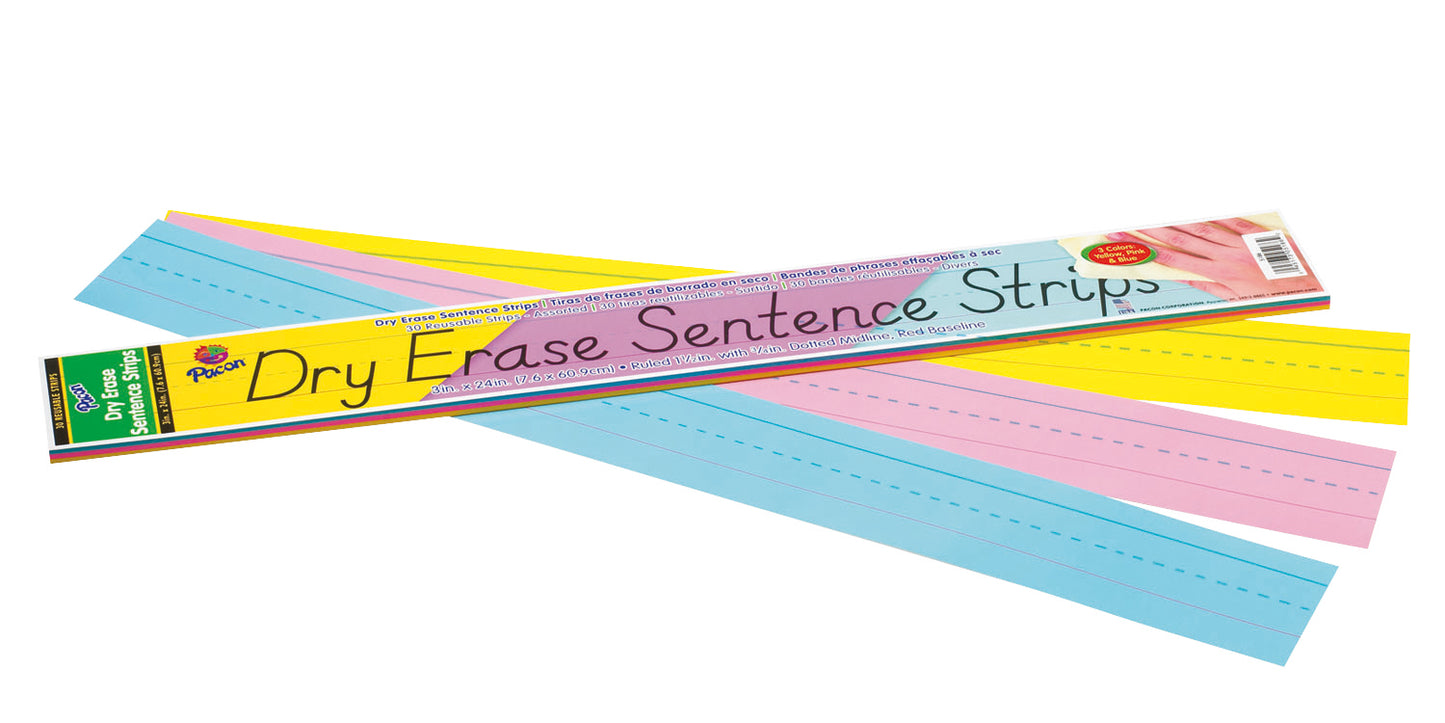 Bandes de phrases réutilisables effaçables à sec