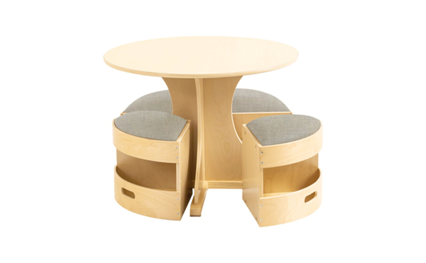 Table d'activité ronde et tabourets