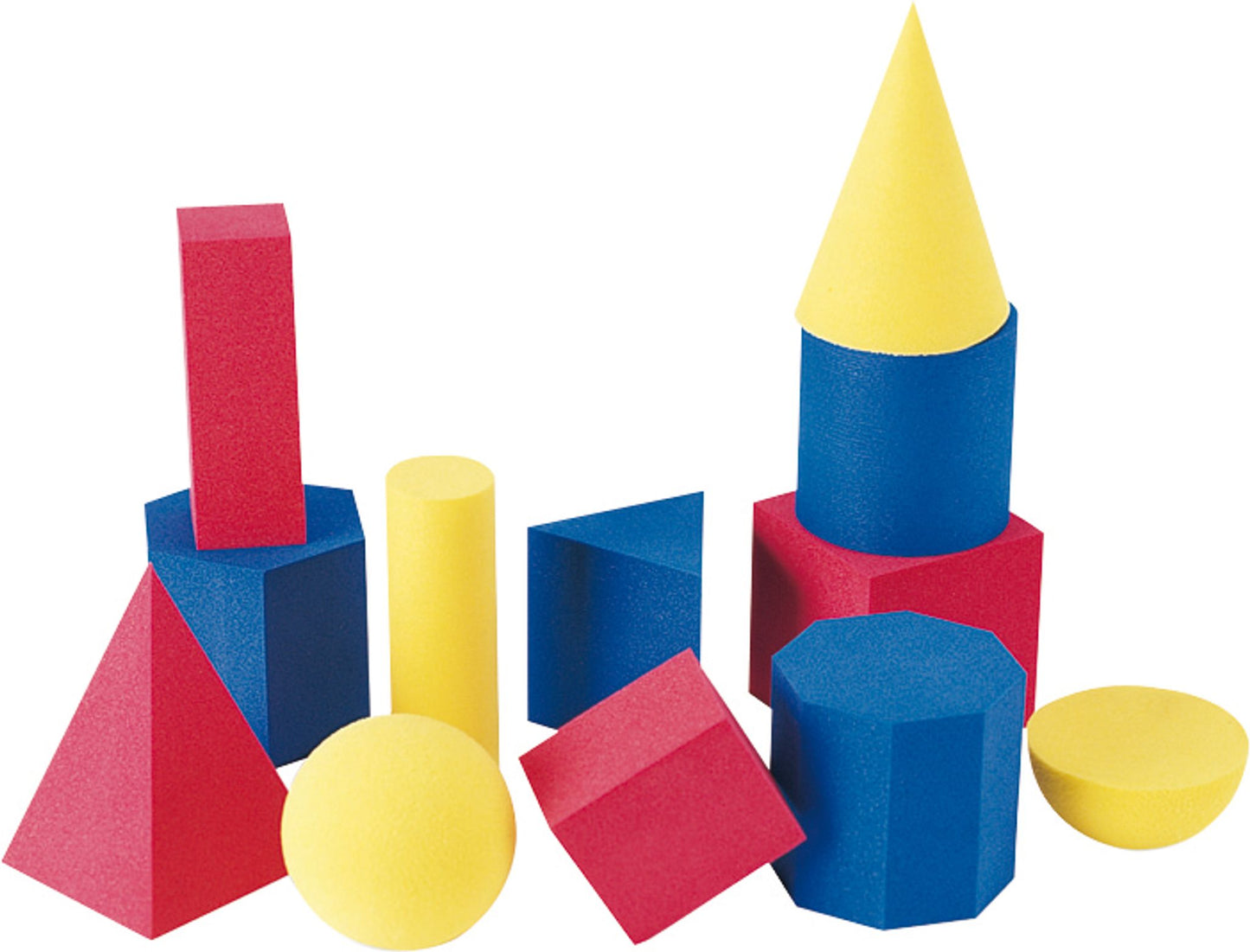 Grands solides géométriques en mousse