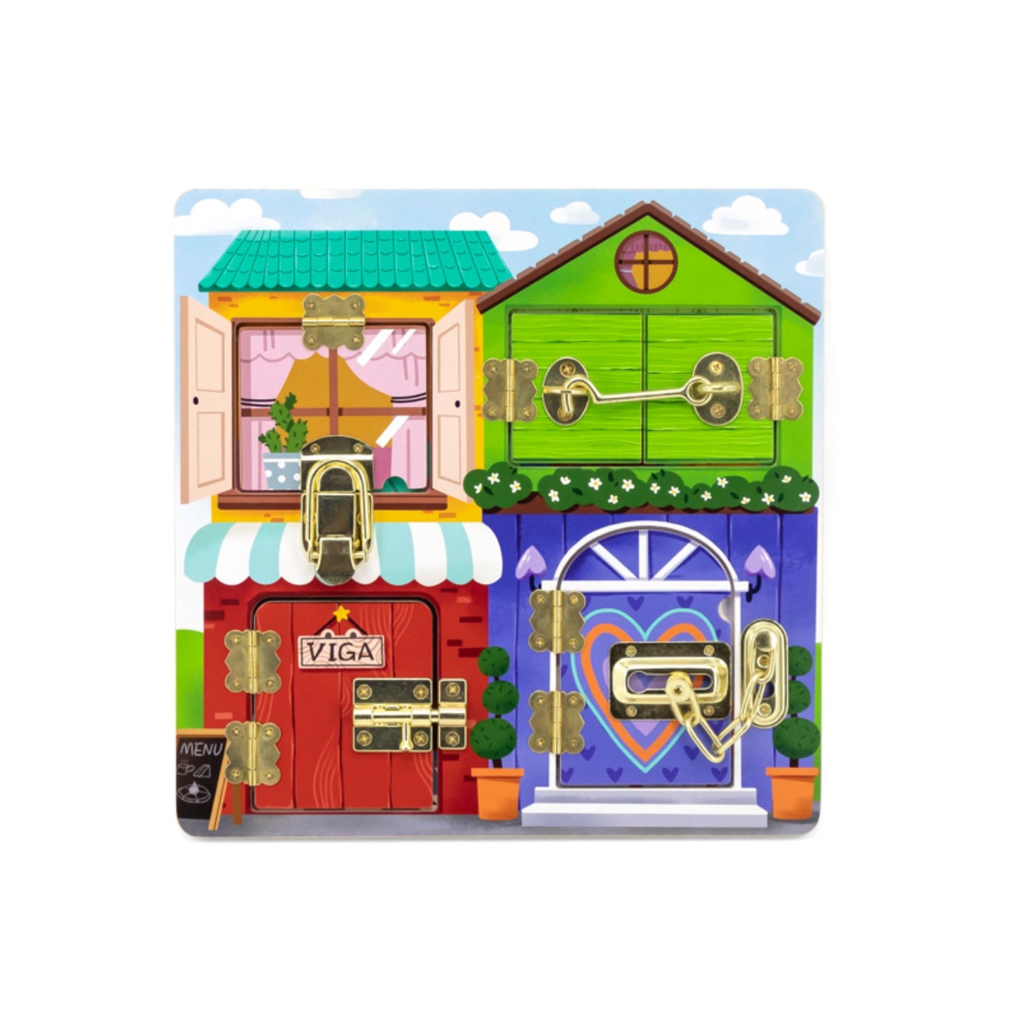 Maison à attaches et serrures