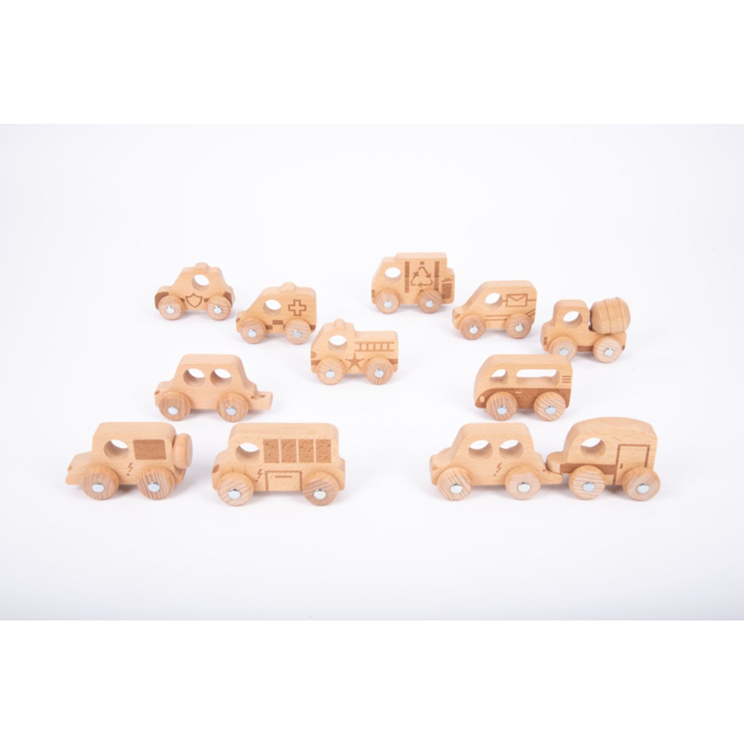 Natural Wooden set of Vehicles