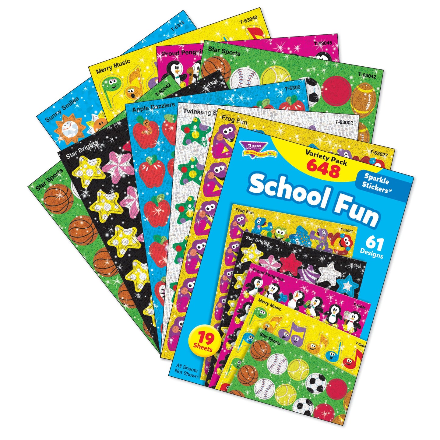 School Fun Sparkle Stickers® – Variety Pack