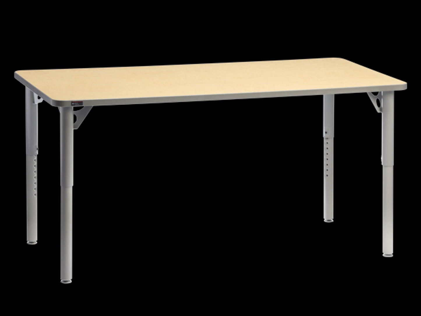 Table rectangulaire 61x122cm avec pattes ajustables 56-76cm