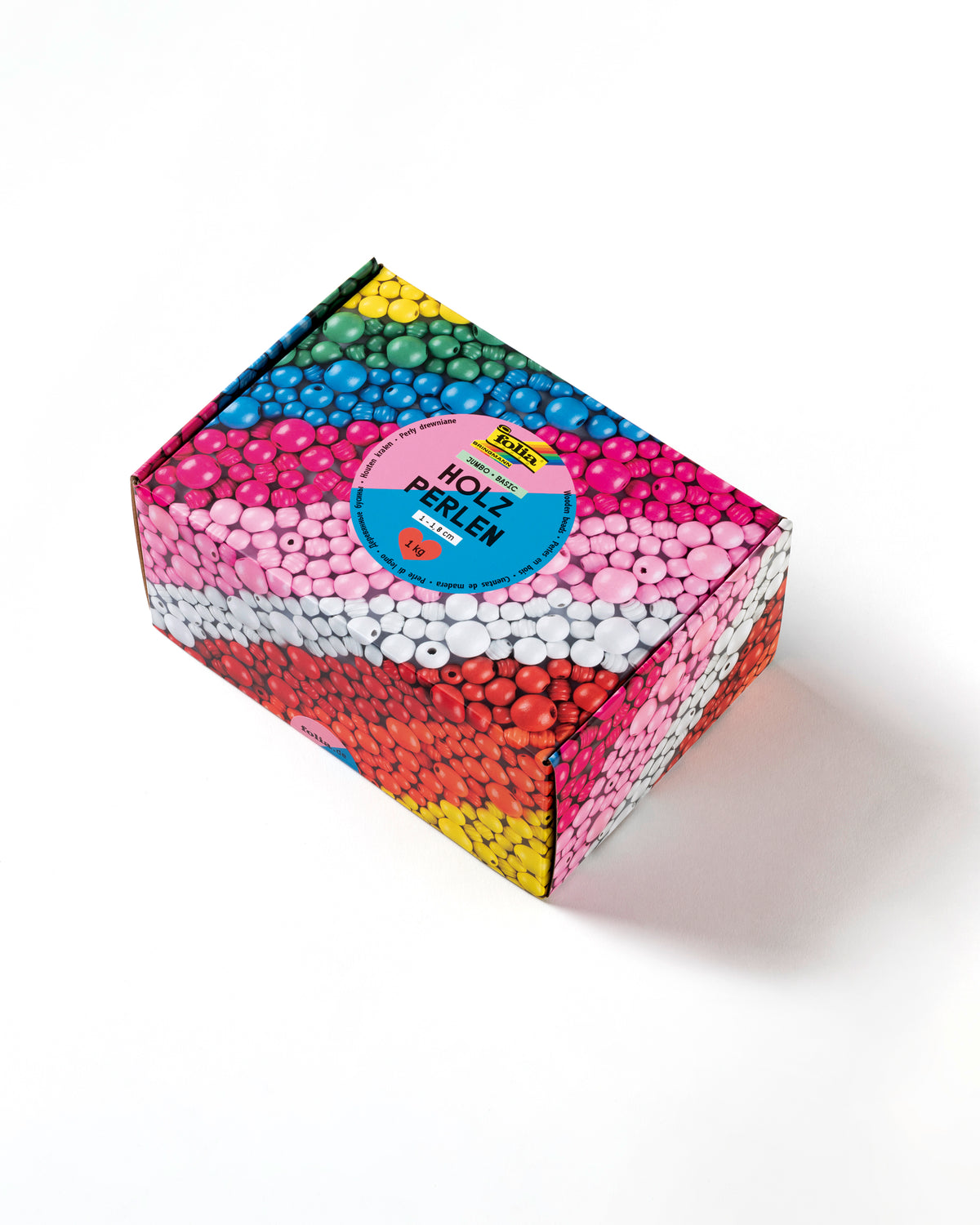 Jumbo Wooden Beads – Basic Colours – 1 kg