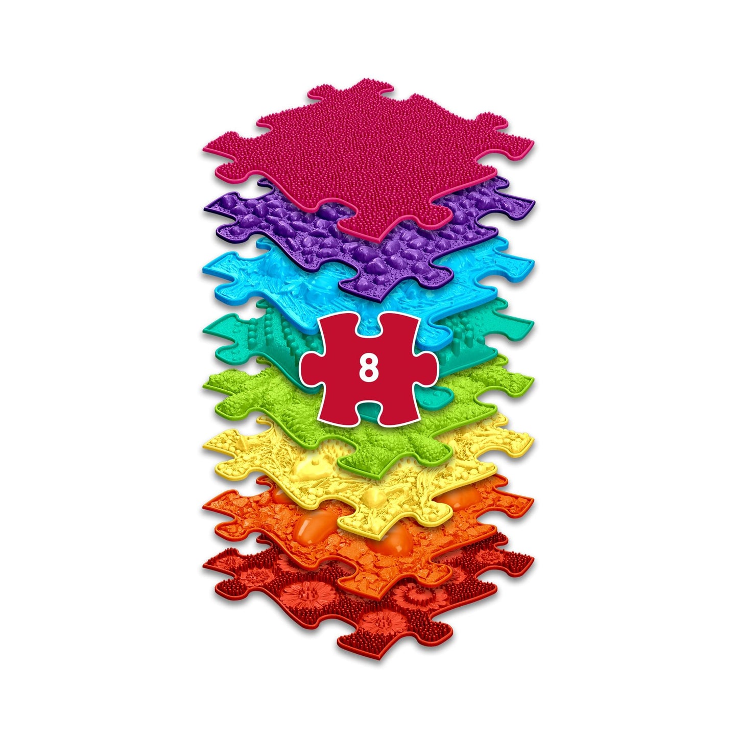Rainbow sensory tiles