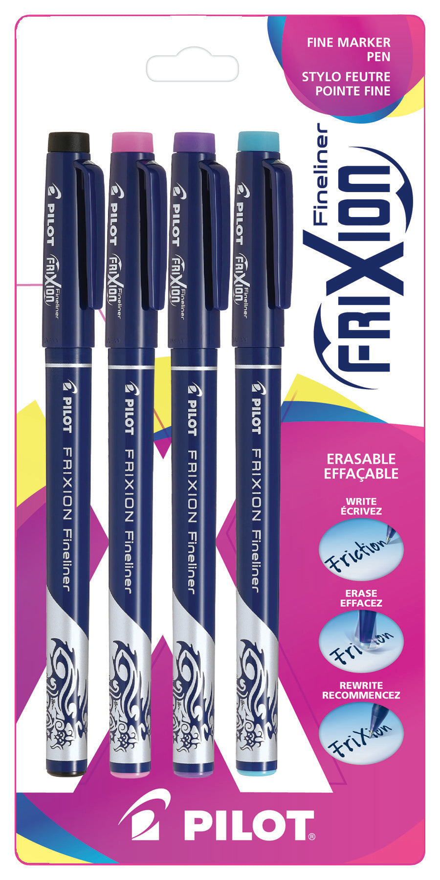 Stylos feutre Frixion Fineliner Pilot