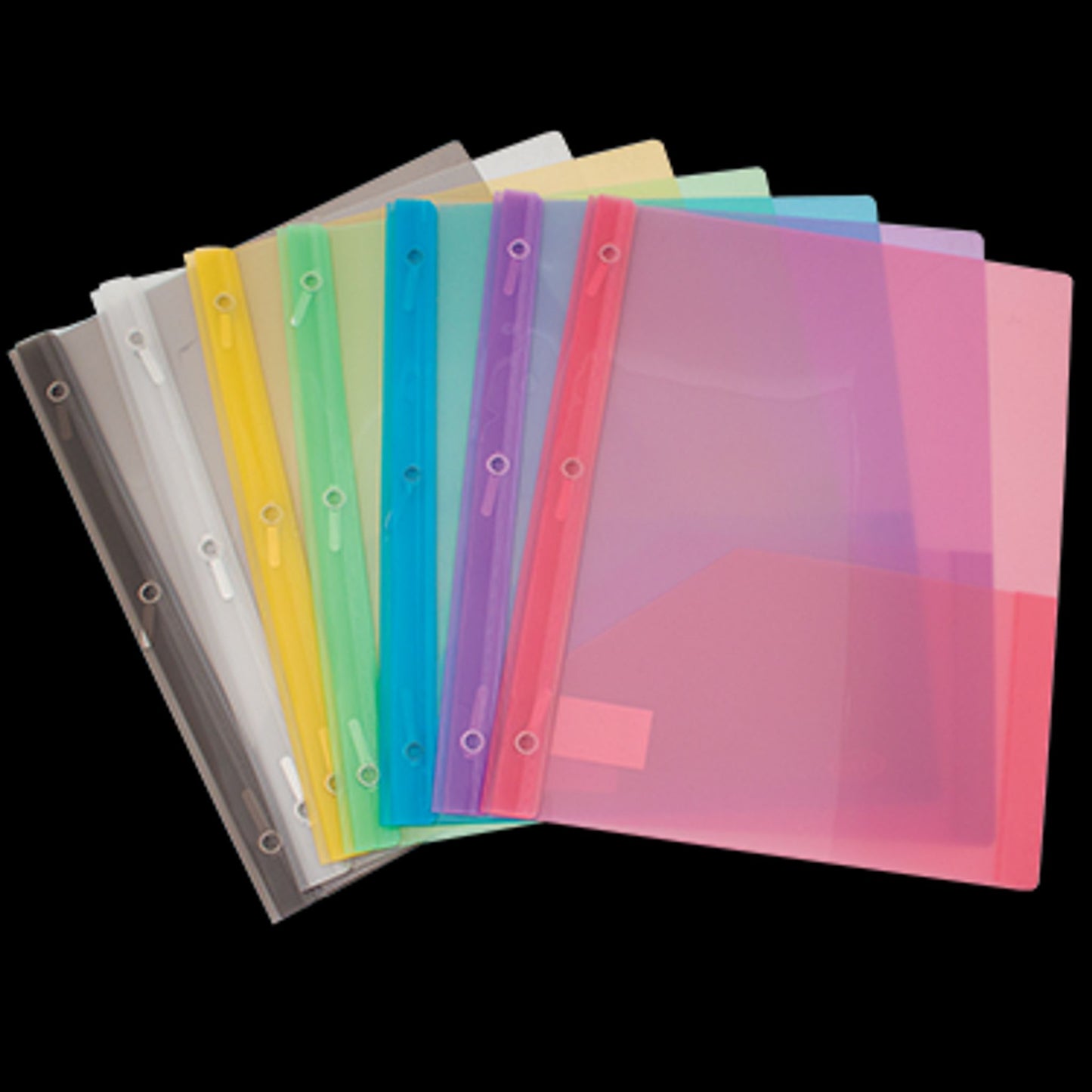 Portfolios de plastique avec couverture claire