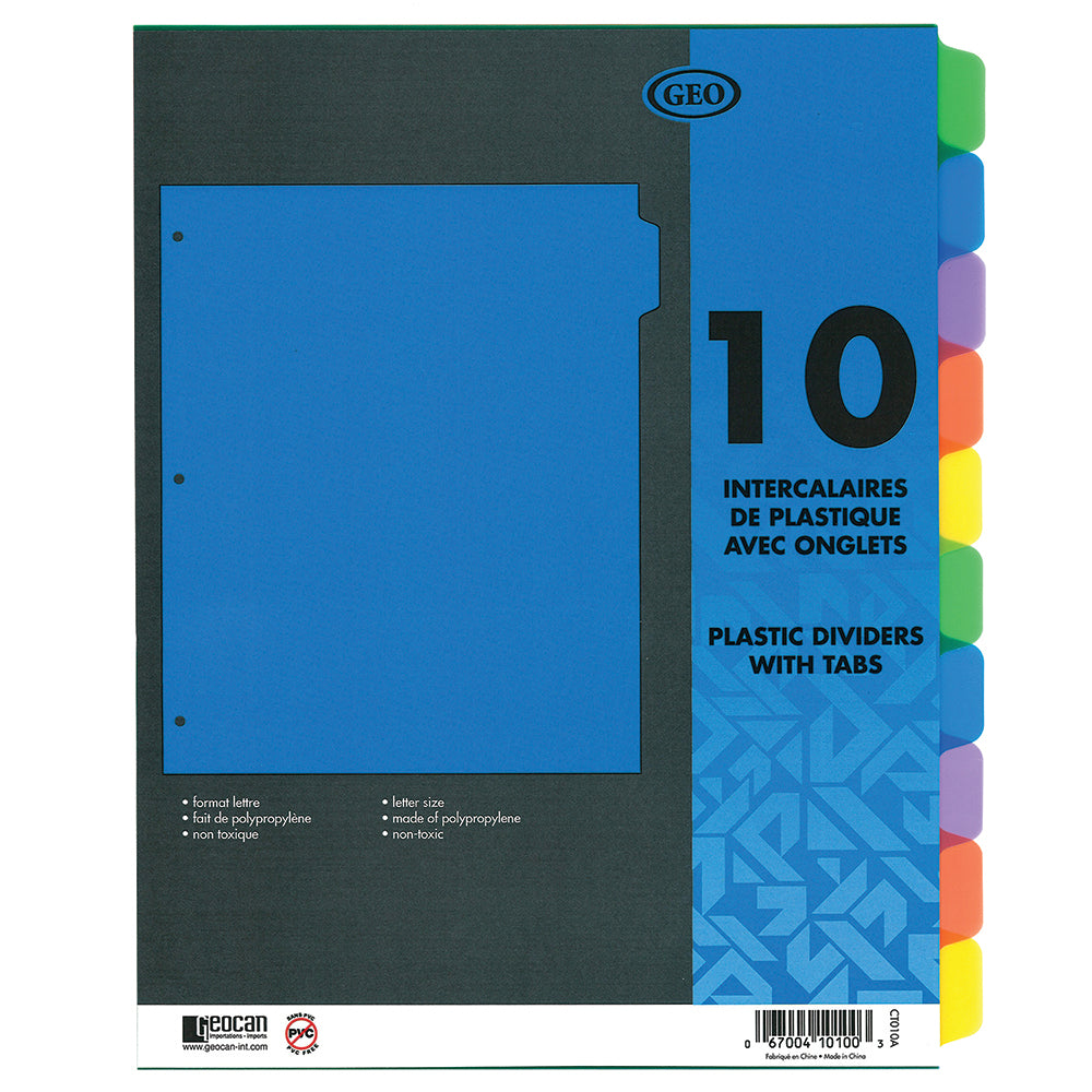 Intercalaires en plastique