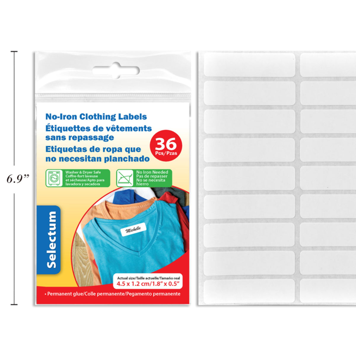 No-Iron Clothing Labels – 36 Pack
