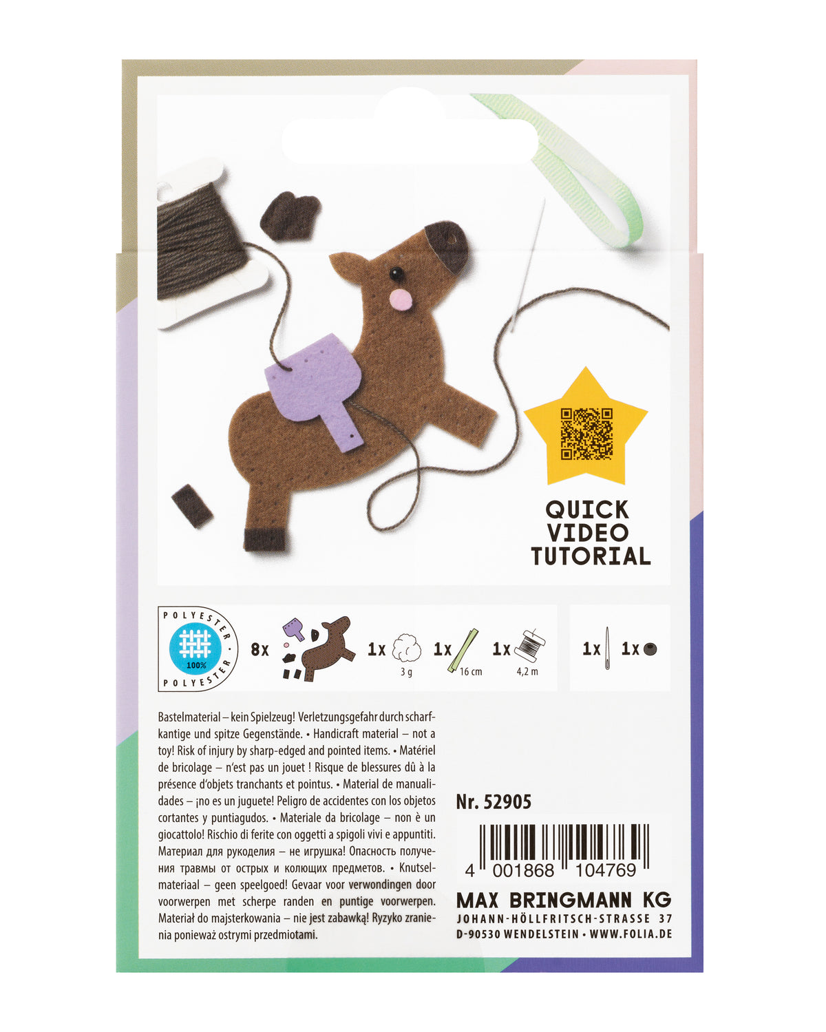Mini Felt Sewing Kit – Horse