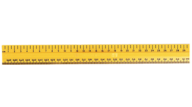 Clear Plastic Ruler 1 (2.5cm) x 12 (30.5cm) - University of Fashion