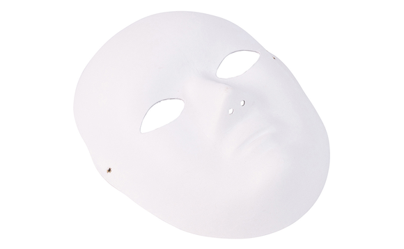 Masque blanc à peindre - modèle aléatoire
