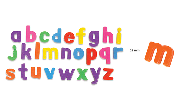 Lettres magnetiques multicolores