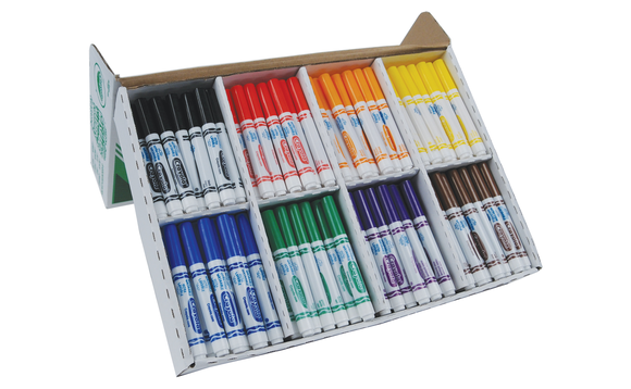 Boîte de 10 marqueurs lavables Crayola® - Couleurs classiques, trait large