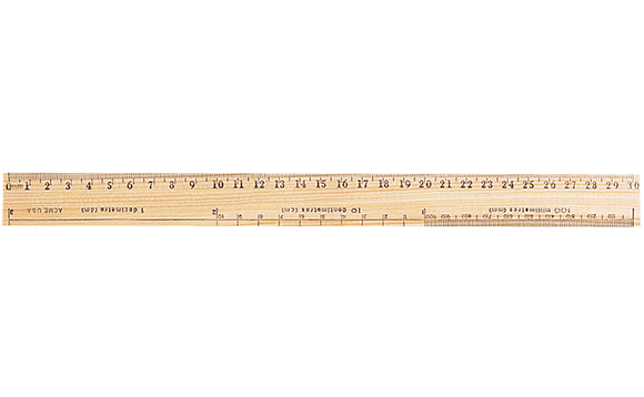 30 cm Wooden Rulers - 2 bevelled edges - Brault & Bouthillier