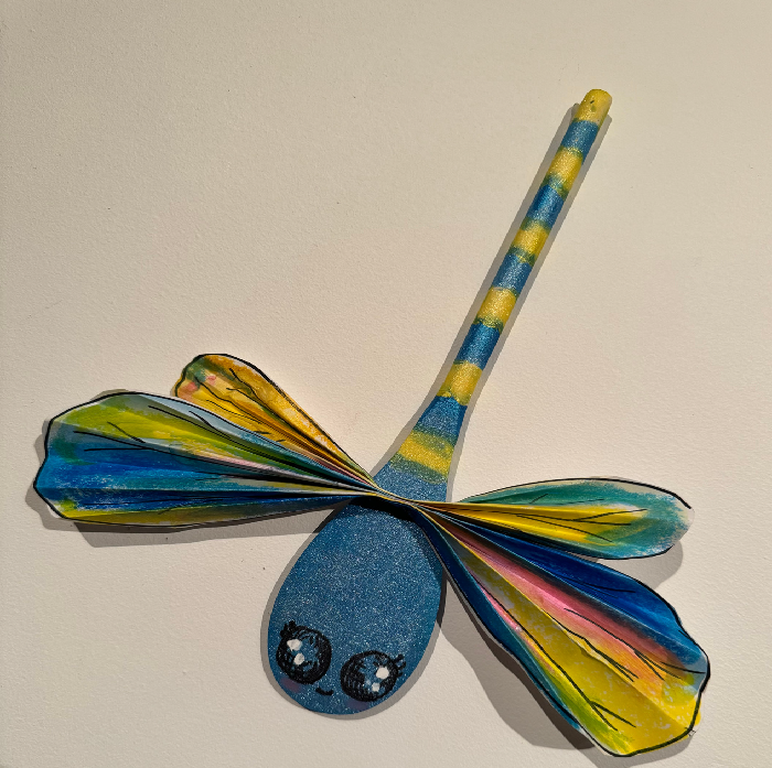 Gathering of dragonflies