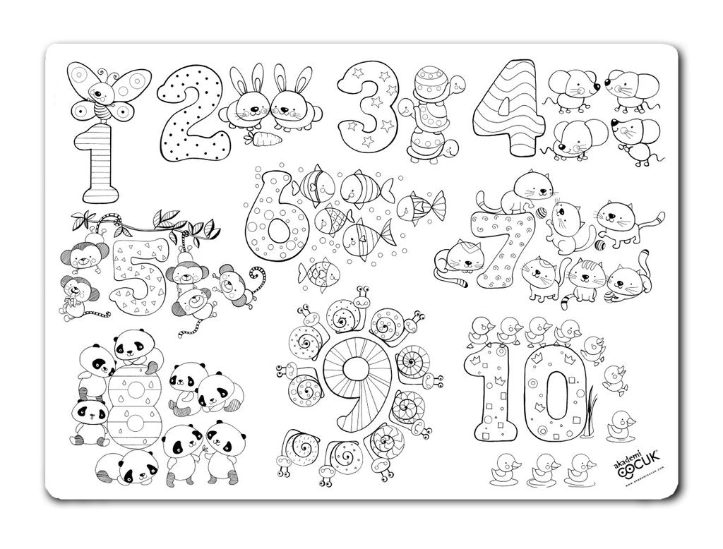 Table top colouring mats