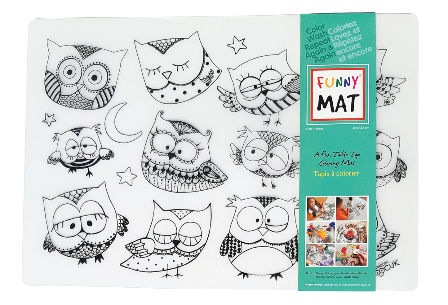 Table top colouring mats