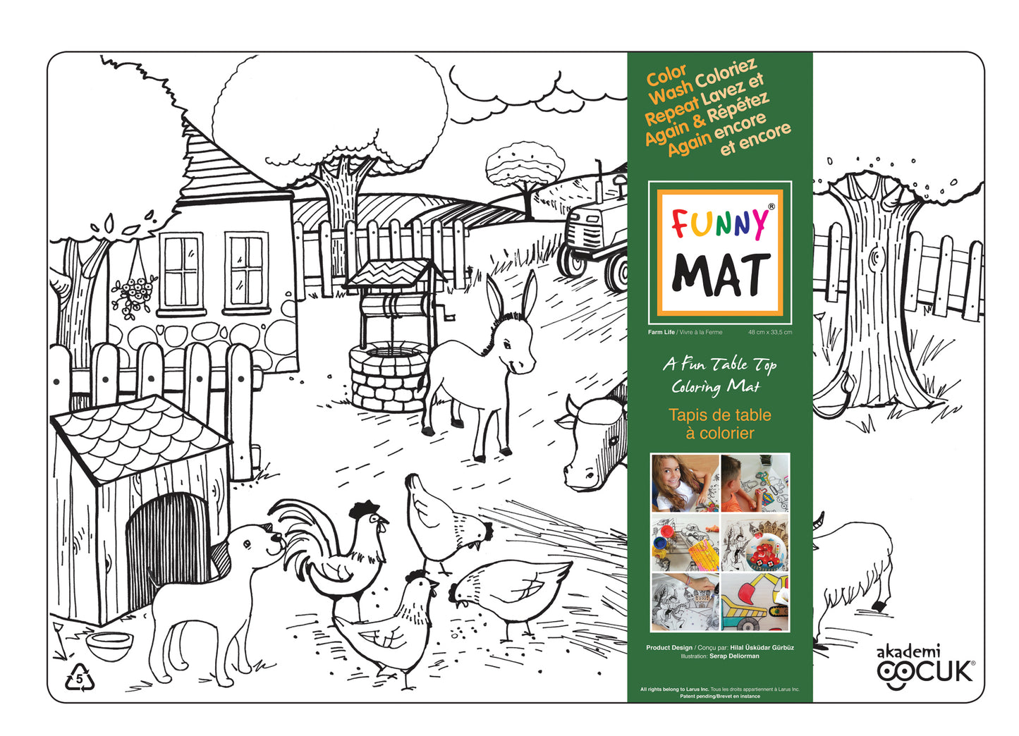 Table top colouring mats