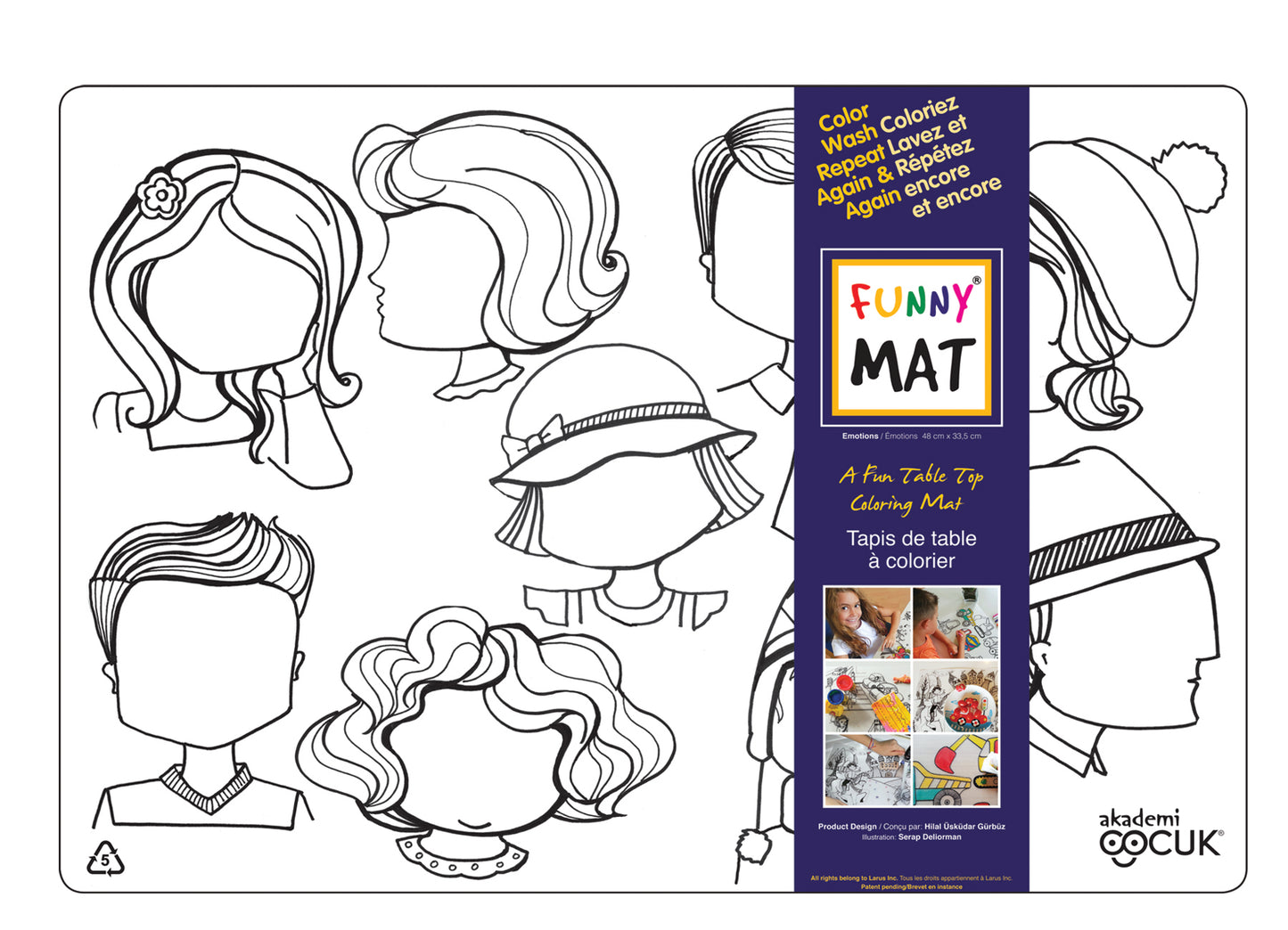 Table top colouring mats