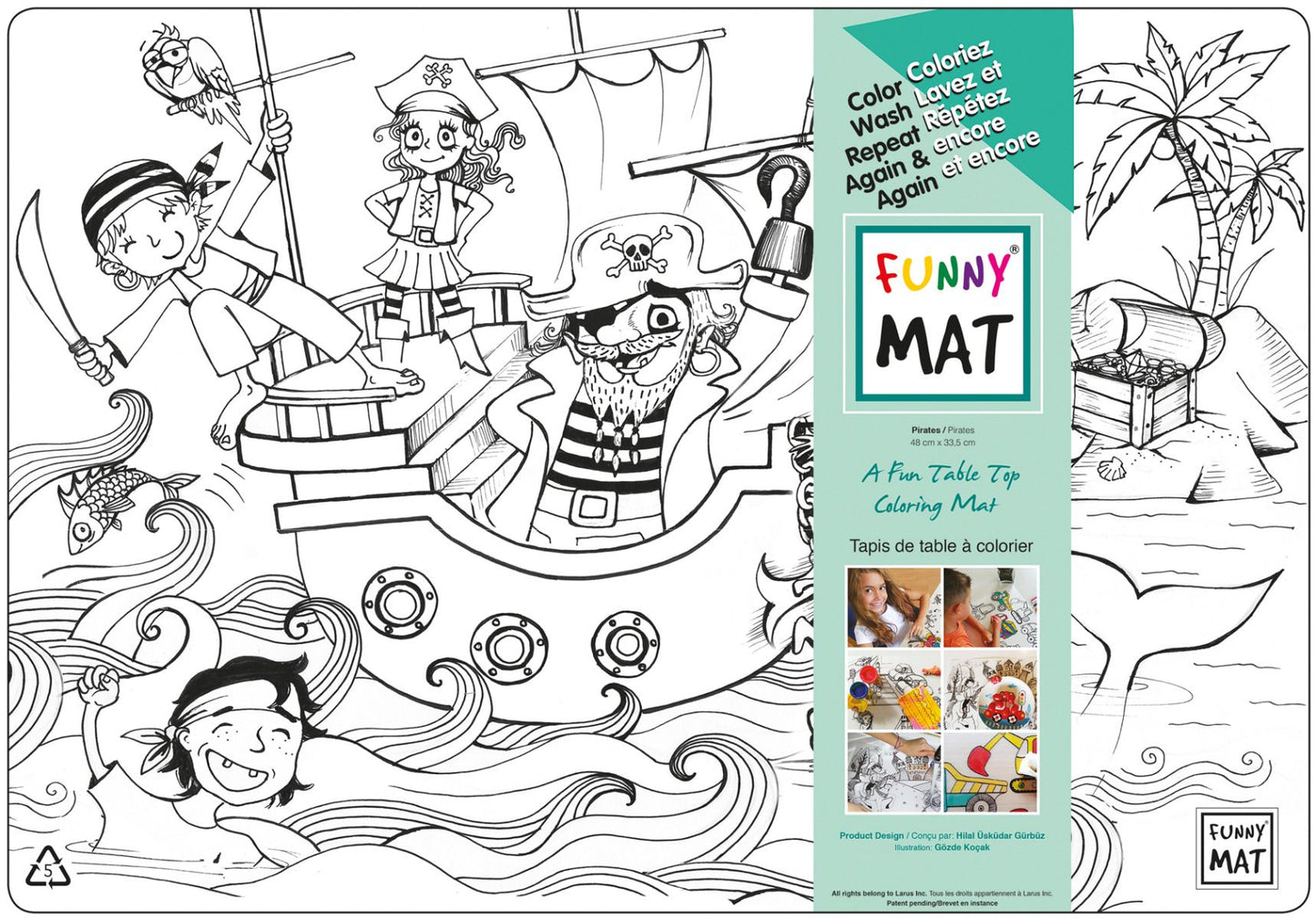 Table top colouring mats