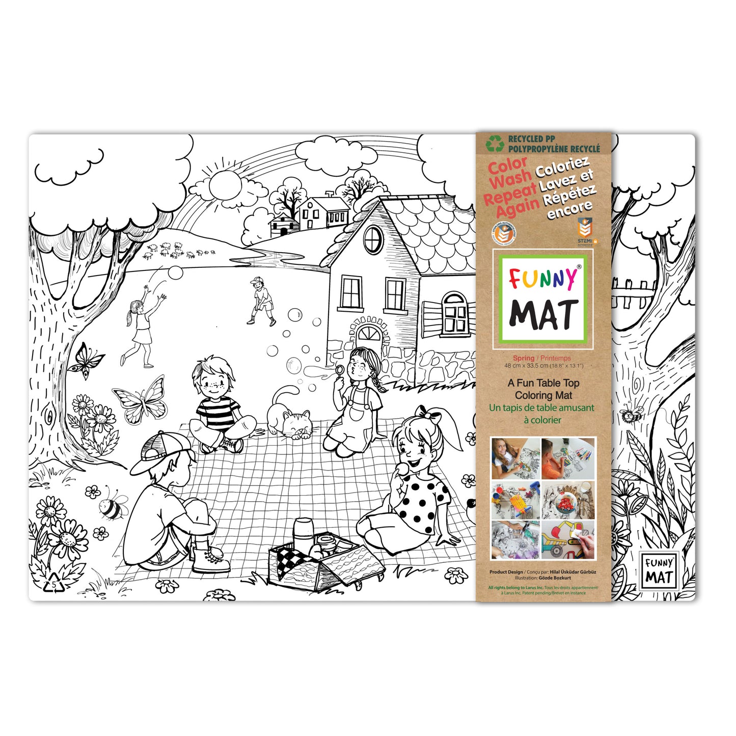 Table top colouring mats
