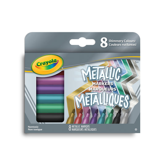 Marqueurs lavables Crayola – Metalliques