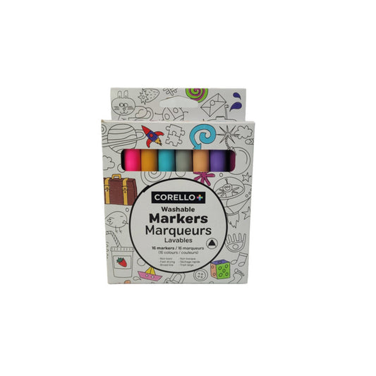 Marqueurs lavables Corello+ – 16 couleurs